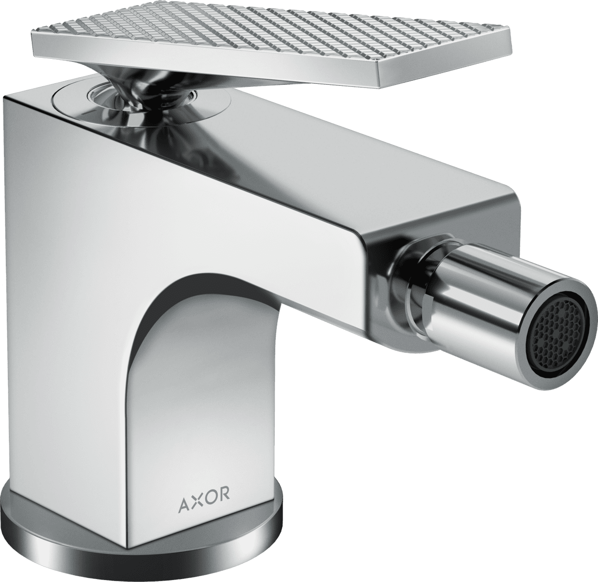 Bild von HANSGROHE AXOR Citterio Einhebel-Bidetmischer mit Hebelgriff und Zugstangen-Ablaufgarnitur - Rautenschliff #39201000 - Chrom