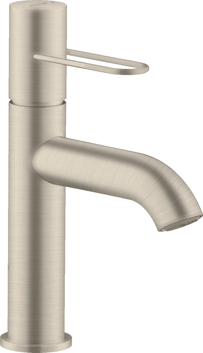 Picture of HANSGROHE AXOR Uno Single lever basin mixer 100 with loop handle and waste set #38026820 - Brushed Nickel
