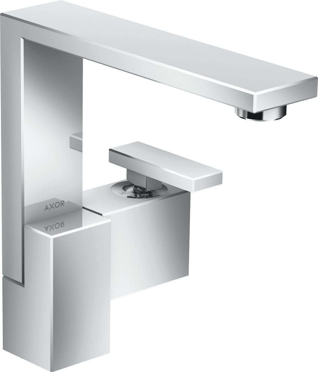 Bild von HANSGROHE AXOR Edge Einhebel-Waschtischmischer 190 mit Push-Open Ablaufgarnitur #46020000 - Chrom