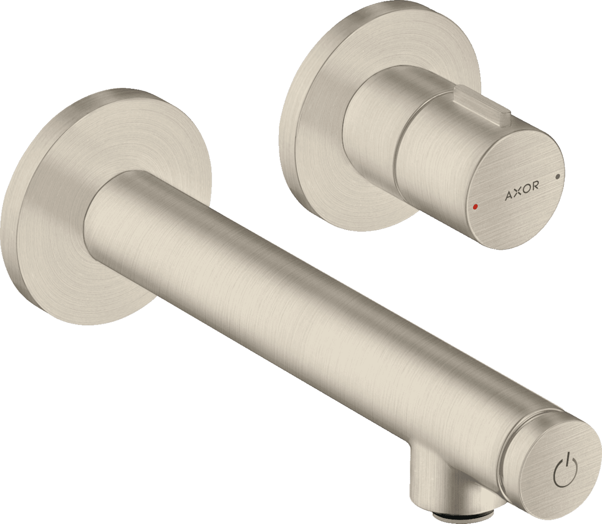 Bild von HANSGROHE AXOR Uno Waschtischmischer Unterputz für Wandmontage Select mit Auslauf 158 mm #45112820 - Brushed Nickel