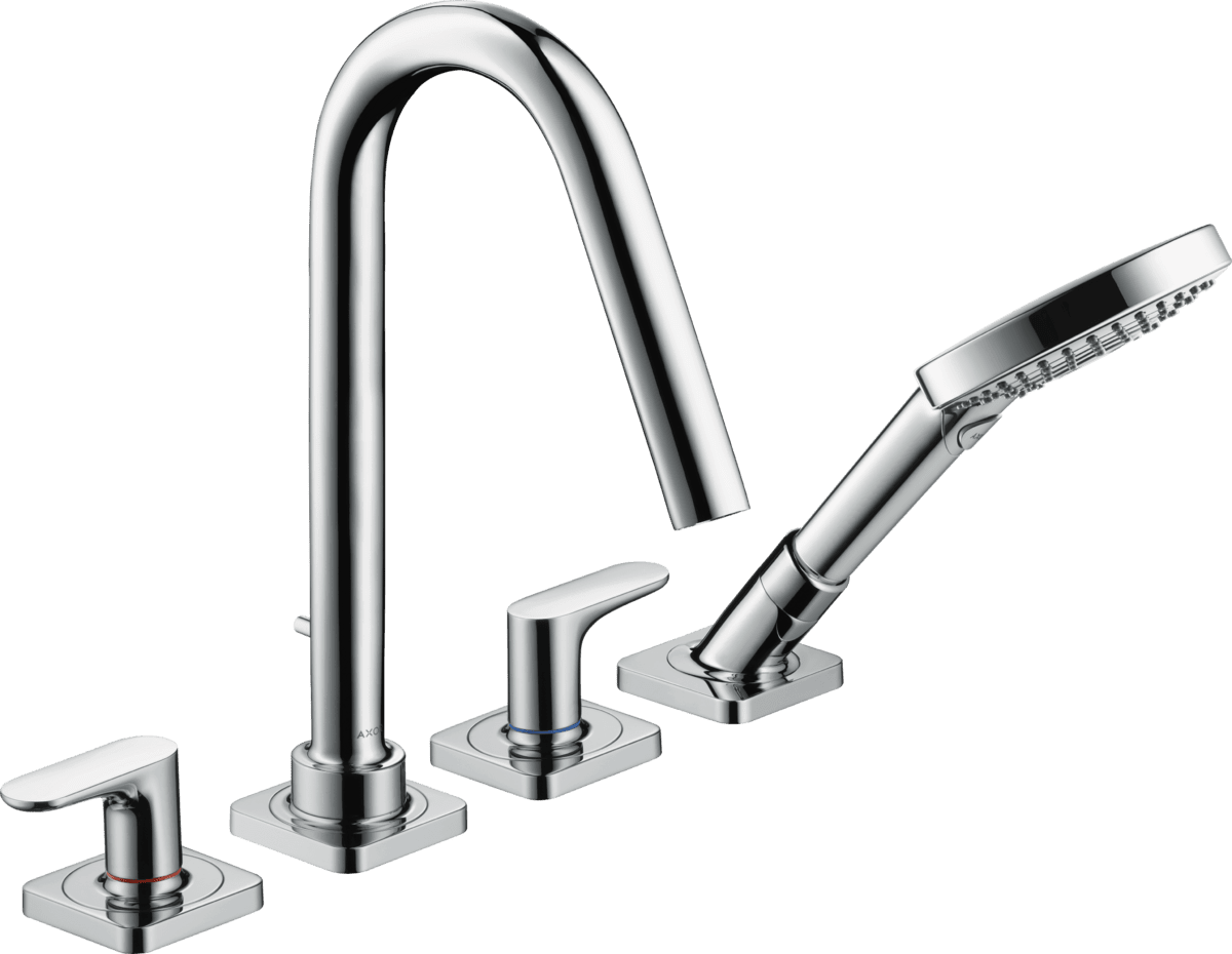 Picture of HANSGROHE AXOR Citterio M 4-hole tile mounted bath mixer with lever handles and escutcheons #34454000 - Chrome