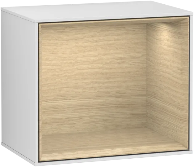 Bild von VILLEROY BOCH Finion Regalmodul, mit Beleuchtung, 418 x 356 x 270 mm, White Matt Lacquer / Oak Veneer #F580PCMT
