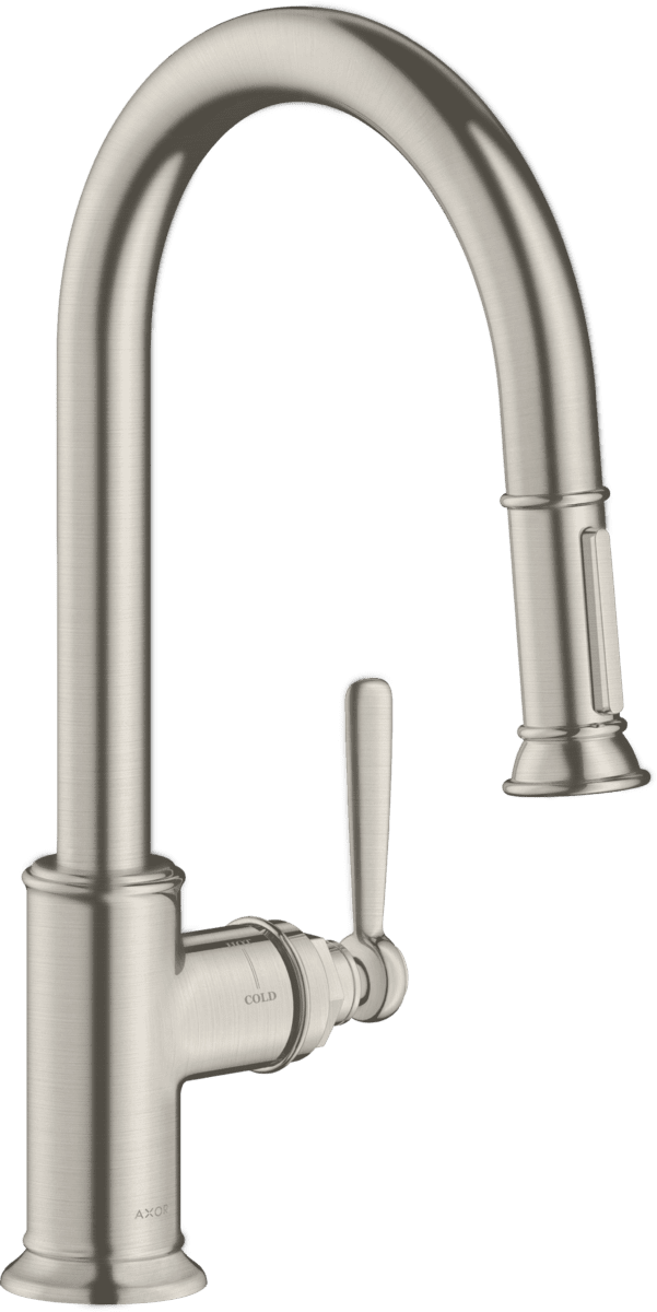 Bild von HANSGROHE AXOR Montreux Einhebel-Küchenmischer 180 mit Ausziehbrause #16581800 - Edelstahl Finish