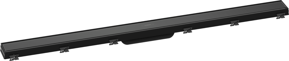 Bild von HANSGROHE RainDrain Match Fertigset Duschrinne 1000 mit höhenverstellbarem Rahmen #56041610 - Schwarz