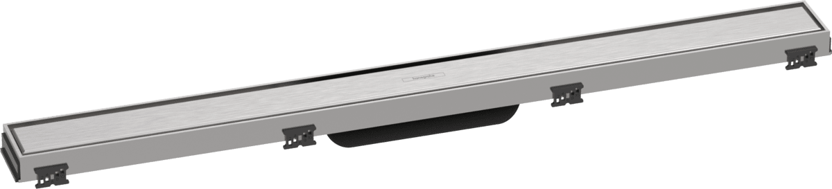 Bild von HANSGROHE RainDrain Match Fertigset Duschrinne 800 mit höhenverstellbarem Rahmen #56038800 - Edelstahl gebürstet