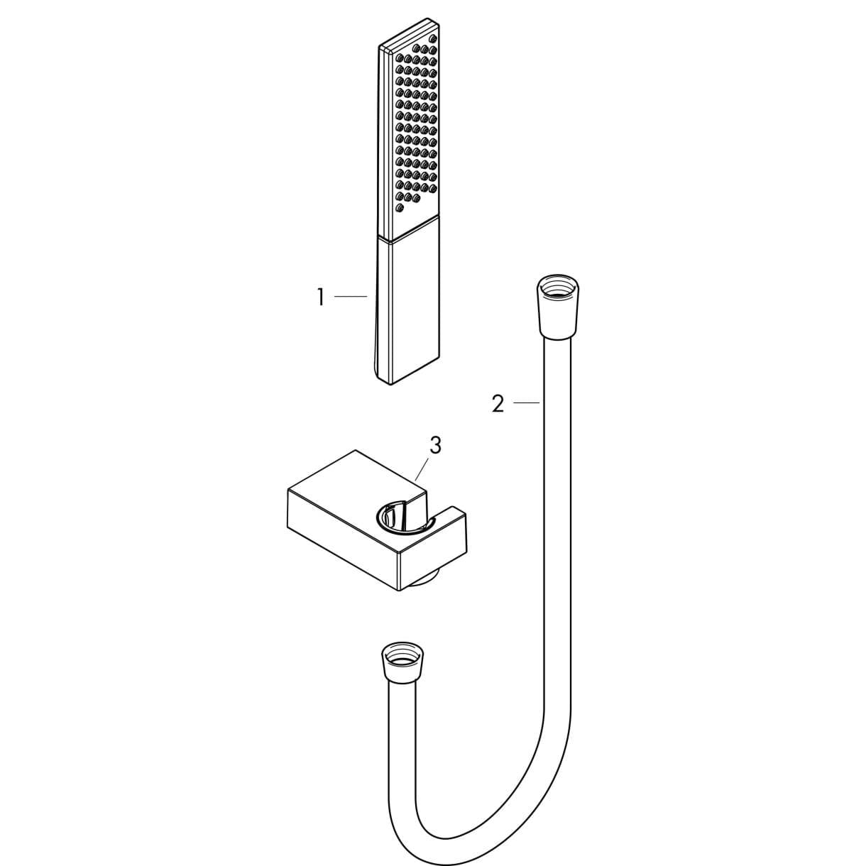 Obrázek HANSGROHE Rainfinity Shower holder set 100 1jet with shower hose 160 cm Chrome 26856000