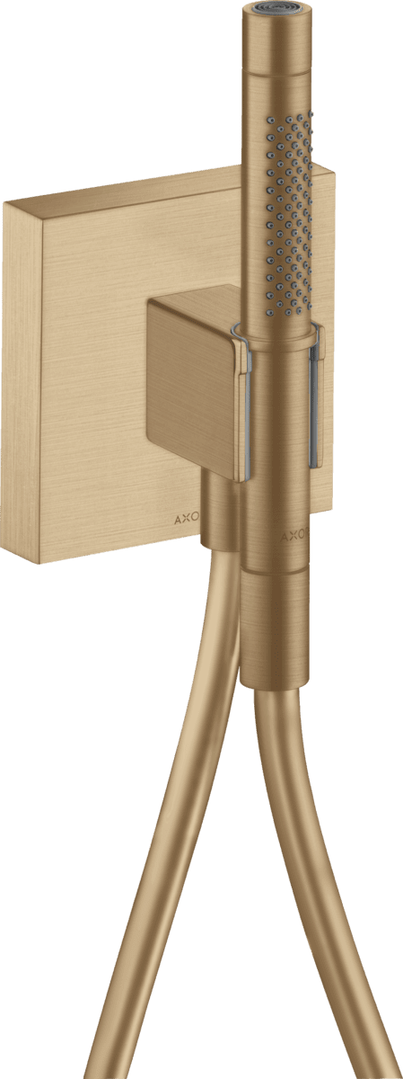 Bild von HANSGROHE AXOR Starck Portereinheit 120/120 mit Stabhandbrause 2jet und Brauseschlauch #12626140 - Brushed Bronze