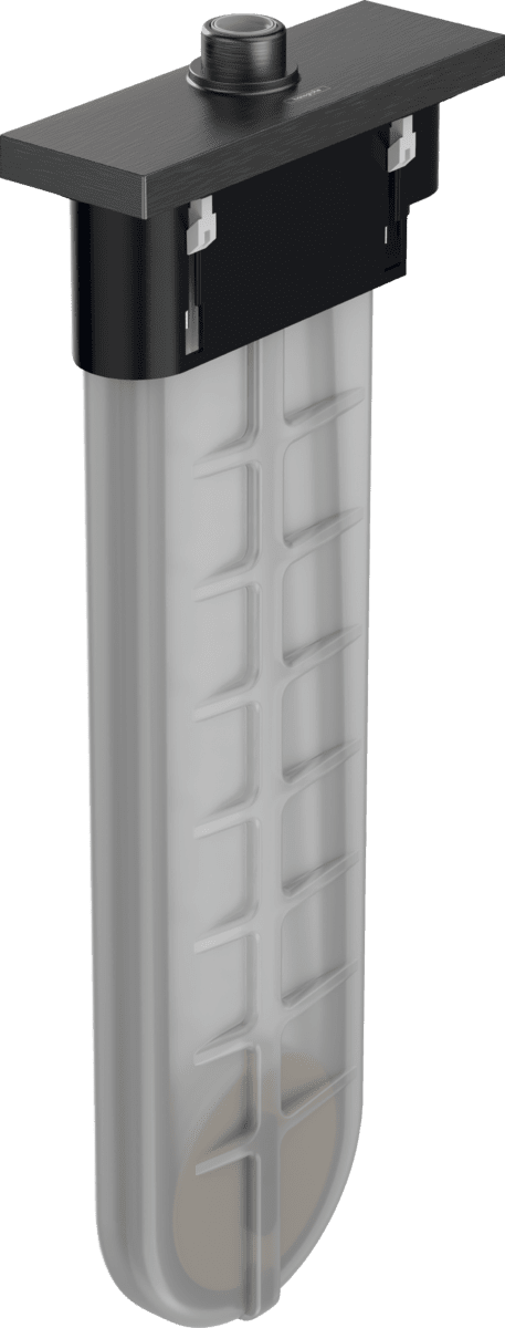 Obrázek HANSGROHE sBox Vrchní sada hranatá #28010340 - kartáčovaný černý chrom
