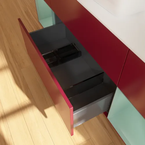 Bild von VILLEROY BOCH Finion Waschbeckenunterschrank, mit Beleuchtung, 4 Auszüge, 1600 x 603 x 501 mm, Peony Matt Lacquer / Olive Matt Lacquer / Glass White Matt #F861GMHB