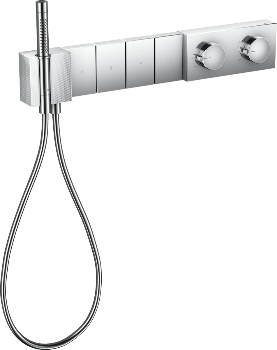 Bild von HANSGROHE AXOR Edge Thermostatmodul Select 610/100 Unterputz für 4 Verbraucher - Diamantschliff #46721000 - Chrom