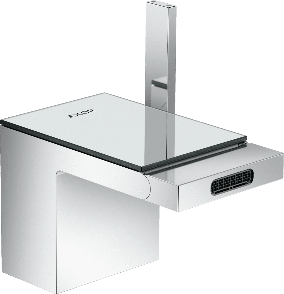 Bild von HANSGROHE AXOR MyEdition Einhebel-Bidetmischer mit Push-Open Ablaufgarnitur #47210000 - Chrom/Spiegelglas