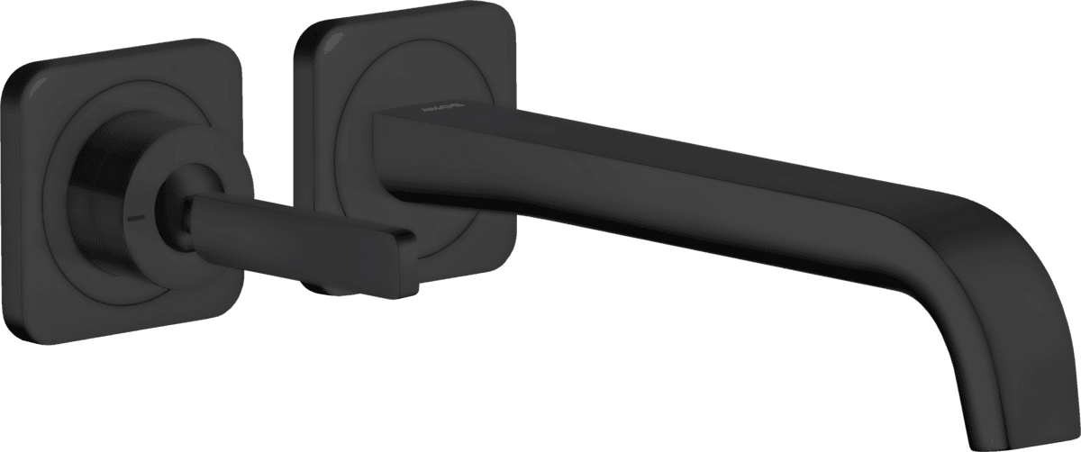 Bild von HANSGROHE AXOR Citterio E Einhebel-Waschtischmischer Unterputz für Wandmontage mit Pingriff, Auslauf 221 mm und Rosetten #36106670 - Mattschwarz