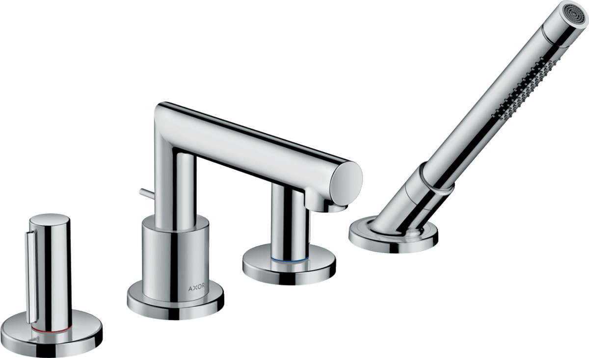 Bild von HANSGROHE AXOR Uno 4-Loch Wannenrandarmatur mit Zerogriffen #45444000 - Chrom