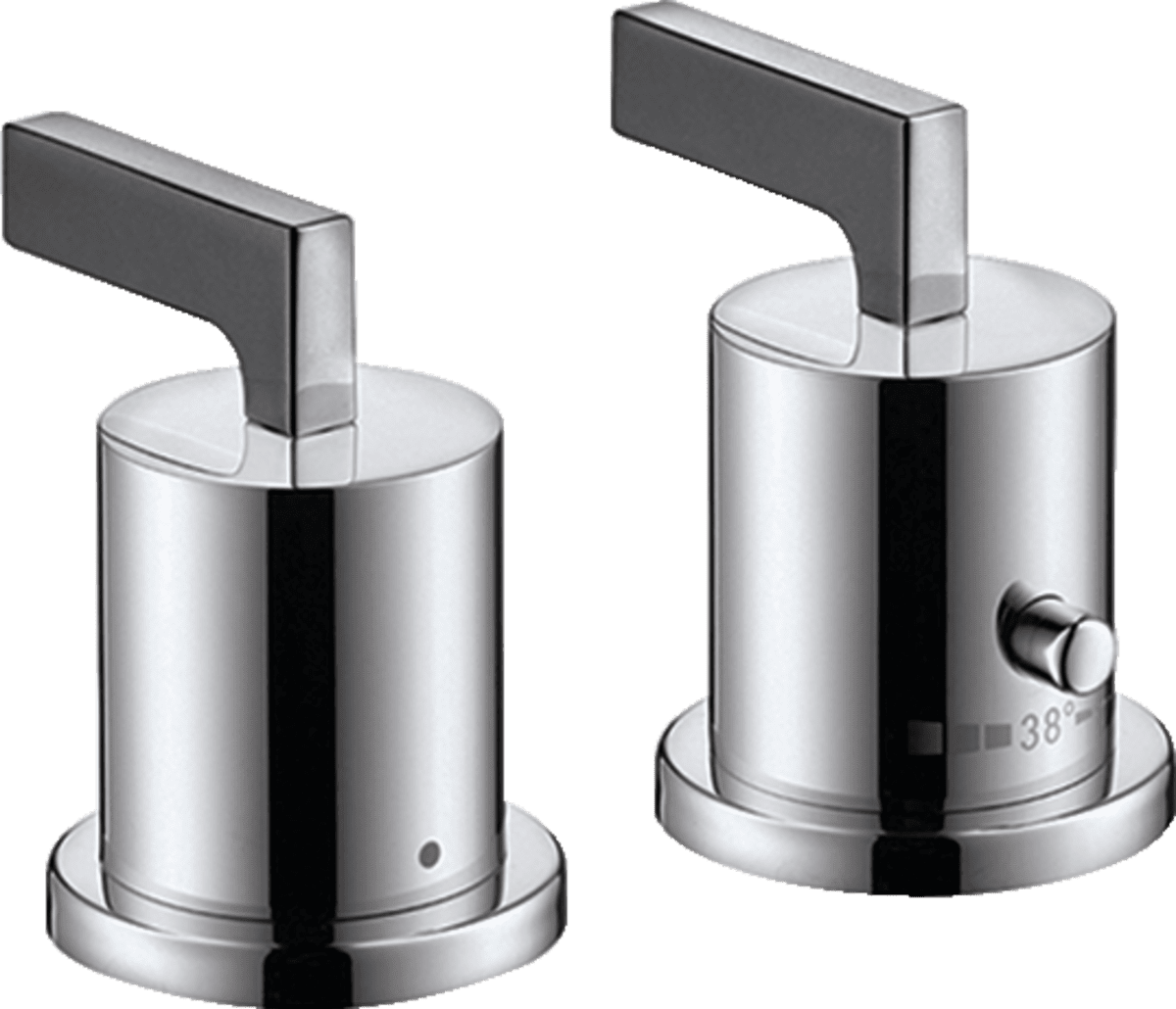 Picture of HANSGROHE AXOR Citterio 2-hole rim mounted thermostatic bath mixer with lever handles #39482000 - Chrome