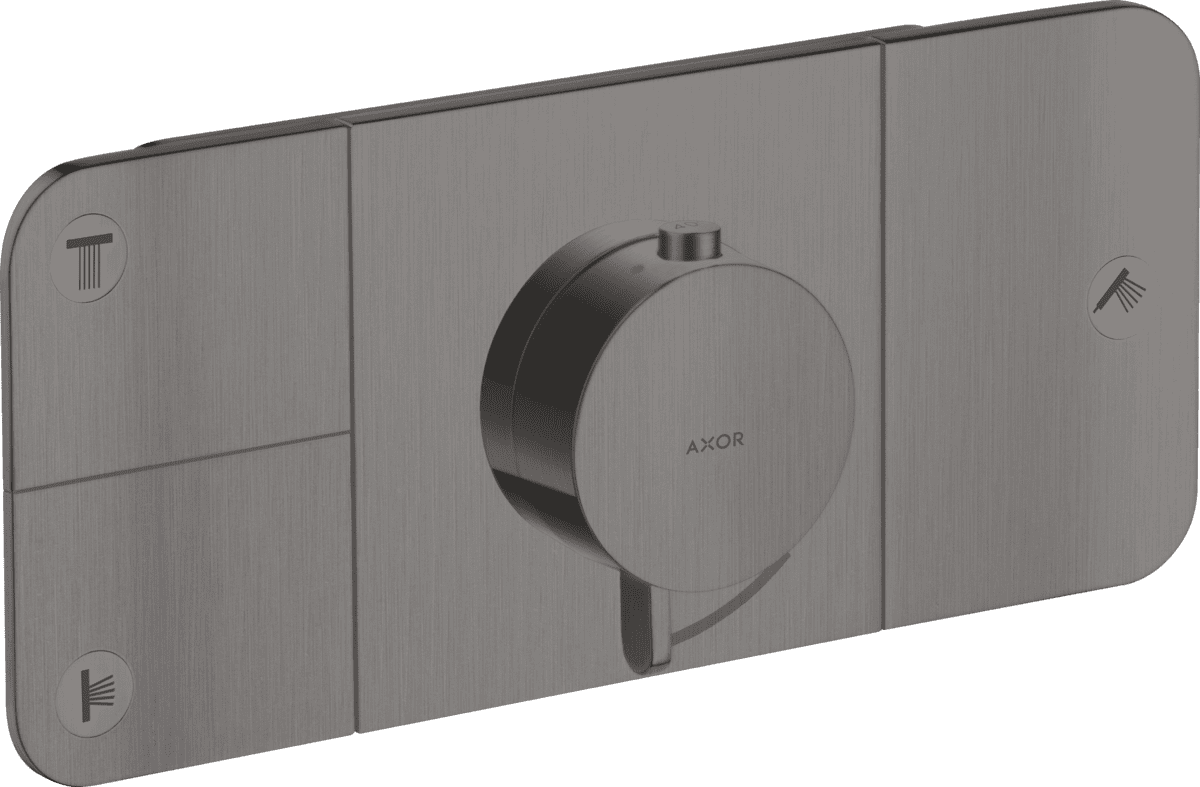 Picture of HANSGROHE AXOR One Thermostatic module for concealed installation for 3 functions #45713340 - Brushed Black Chrome