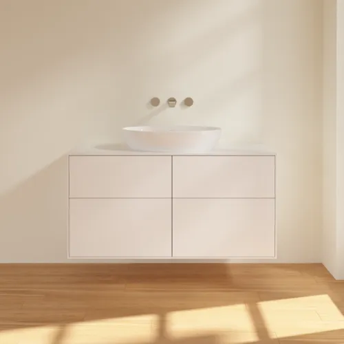 Bild von VILLEROY BOCH Finion Waschbeckenunterschrank, 4 Auszüge, 1200 x 603 x 501 mm, White Matt Lacquer / Glass White Matt #FA3100MT
