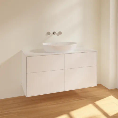 Bild von VILLEROY BOCH Finion Waschbeckenunterschrank, 4 Auszüge, 1200 x 603 x 501 mm, White Matt Lacquer / Glass White Matt #FA3100MT