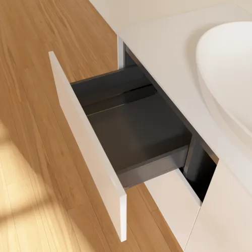 Bild von VILLEROY BOCH Finion Waschbeckenunterschrank, 4 Auszüge, 1200 x 603 x 501 mm, White Matt Lacquer / Glass White Matt #FA3100MT