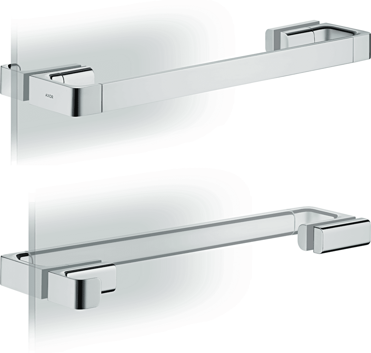 Bild von HANSGROHE AXOR Universal Softsquare Duschtürgriff 444 mm #42837250 - Brushed Gold Optic