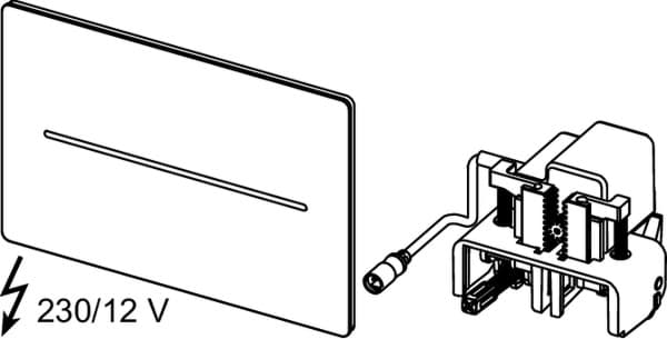 Bild von TECE TECEsolid WC-Elektronik mit berührungsloser Auslösung, 12 V-Netz, Weiß matt #9240453