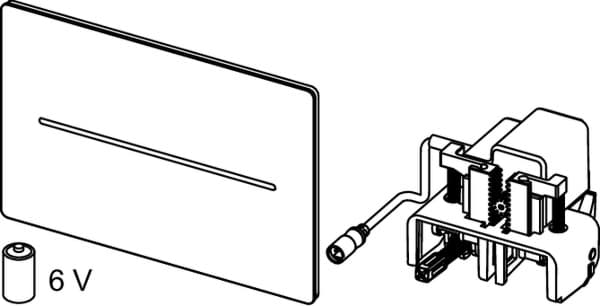 Bild von TECE TECEsolid WC-Elektronik mit berührungsloser Auslösung, 6 V-Batterie, Chrom glänzend #9240461