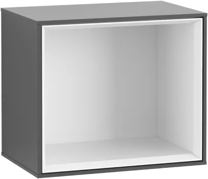 Bild von VILLEROY BOCH Finion Regalmodul, 418 x 356 x 270 mm, Silk Grey Matt Lacquer / Walnut Veneer #FD10GNHJ