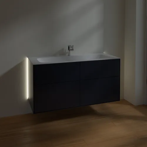 Picture of VILLEROY BOCH Finion Vanity unit, with lighting, 4 pull-out compartments, 1196 x 591 x 498 mm, Midnight Blue Matt Lacquer #G05000HG