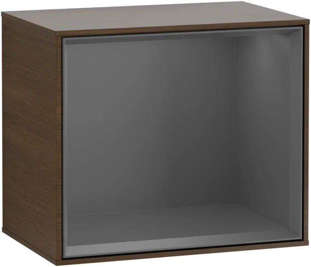 Obrázek VILLEROY BOCH Finion Shelf module, 418 x 356 x 270 mm, Walnut Veneer / Anthracite Matt Lacquer #FD10GKGN