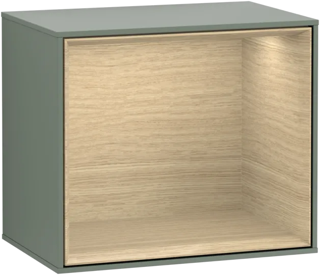 Bild von VILLEROY BOCH Finion Regalmodul, 418 x 356 x 270 mm, Olive Matt Lacquer / Oak Veneer #FD10PCGM