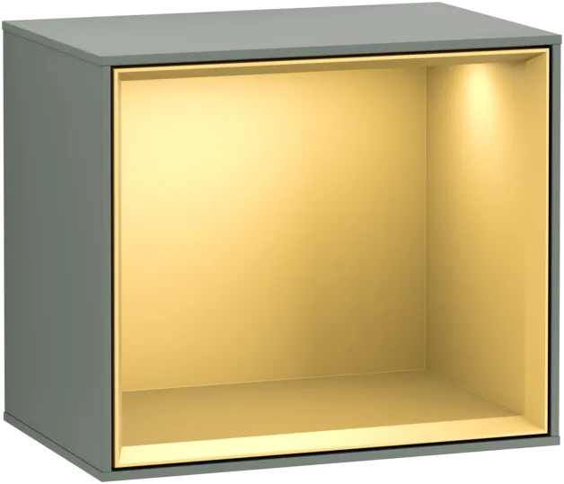 Bild von VILLEROY BOCH Finion Regalmodul, 418 x 356 x 270 mm, Olive Matt Lacquer / Gold Matt Lacquer #FD10HFGM