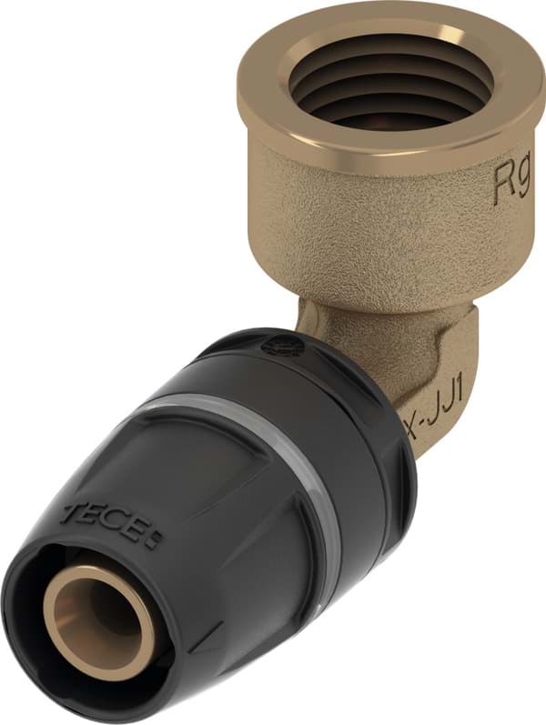 Picture of TECE TECElogo-Push female angle connector dimension 32 x Rp 1", red brass/Si-bronze #8713206