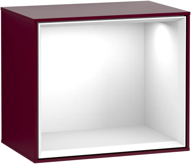 Bild von VILLEROY BOCH Finion Regalmodul, mit Beleuchtung, 418 x 340 x 270 mm, Peony Matt Lacquer / Glossy White Lacquer #G580GFHB