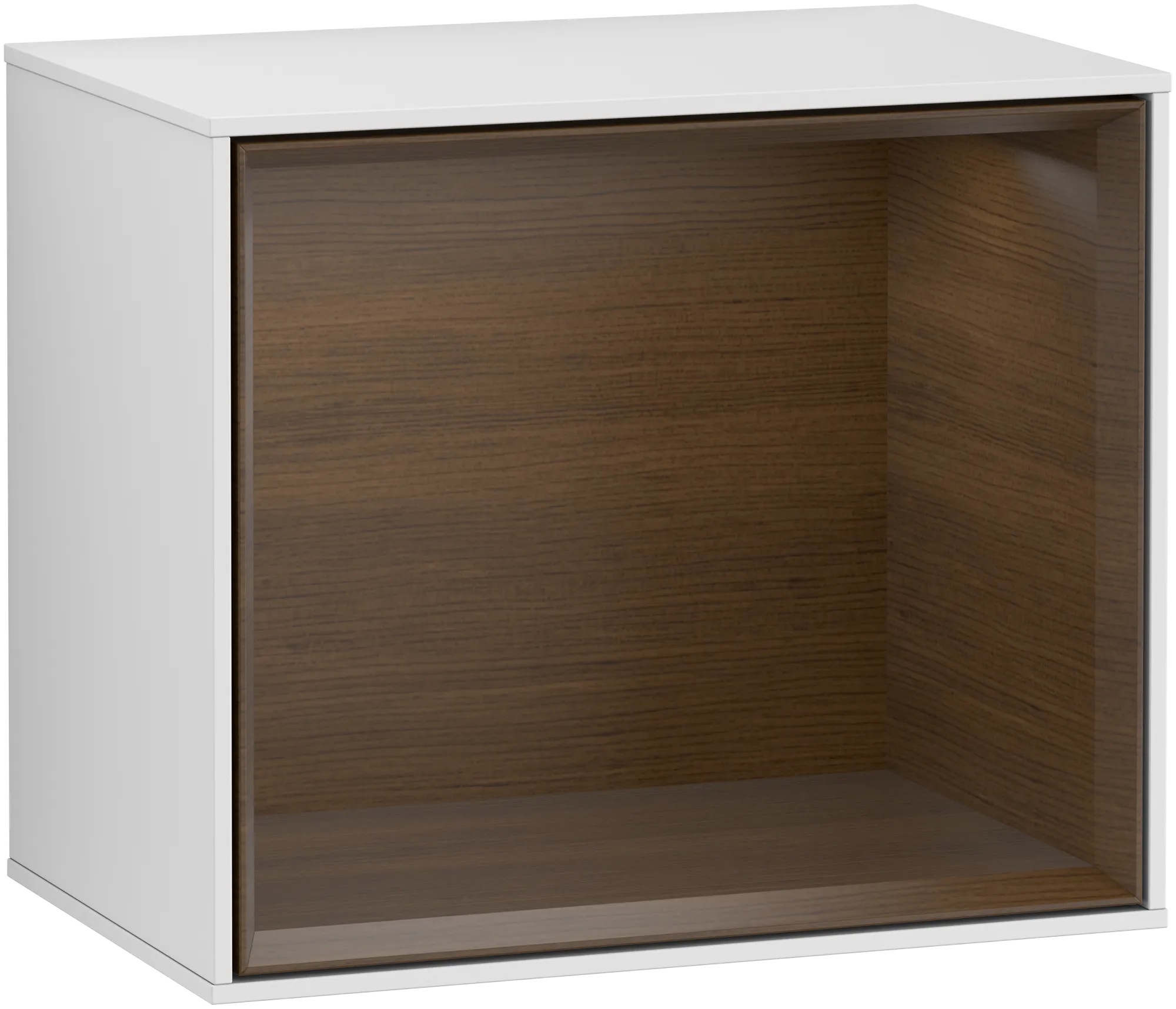 Bild von VILLEROY BOCH Finion Regalmodul, mit Beleuchtung, 418 x 340 x 270 mm, White Matt Lacquer / Walnut Veneer #G580GNMT